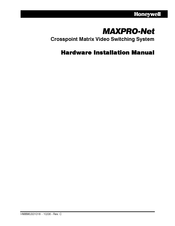 Honeywell MAXPRO-Net Hardware Installation Manual