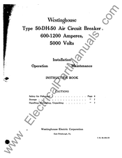 Westinghouse 50-DG-50 Instruction Book