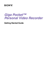 Sony Giga Pocket Getting Started Manual