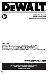 DeWalt DCG440 Instruction Manual