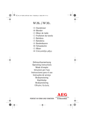 AEG M 30 Series Operating Instructions Manual