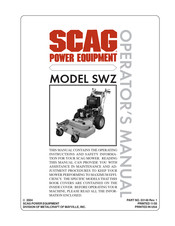 Scag Power Equipment WALK-BEHIND SWZ-19KAI Operator's Manual