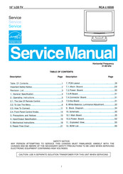 RCA L15D20 Service Manual