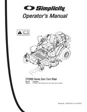 Simplicity 7800579 Operator's Manual