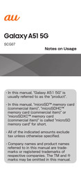 Samsung SCG07 Notes On Usage