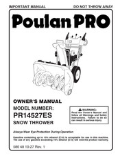 Poulan Pro PR14527ES Owner's Manual