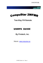 Firstech CompuSTAR 2WFMR User Manual