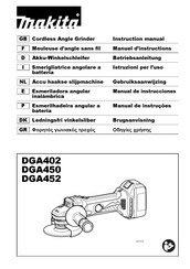 Makita DGA452ZJ Instruction Manual