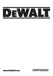 DeWalt DWP849XD Manual