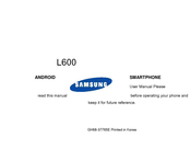 Samsung SAMSUNG L600 User Manual