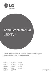 LG LV762 Series Installation Manual