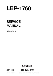 Canon LBP1760P Service Manual