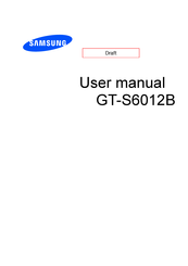 Samsung GT-S6012B User Manual