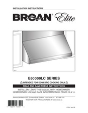 Broan E60E30SSLC Installation Instructions Manual