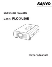 Sanyo PLC-XU20E Owner's Manual
