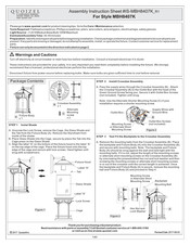 Quoizel MBH8407K Assembly Instruction Sheet