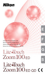 Nikon Lite Touch Zoom 100ED ED QD Instruction Manual