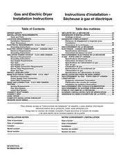 Whirlpool MEDB955FW Installation Instructions Manual