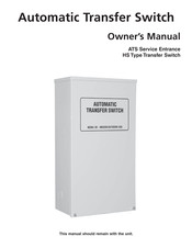 Generac Power Systems RTSN100J3S Owner's Manual