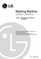 LG WFT75A31EP Owner's Manual