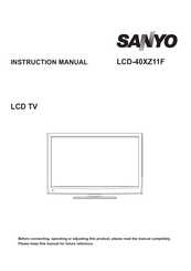 Sanyo LCD-40XZ11F Instruction Manual