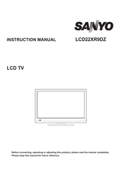 Sanyo LCD-22XR9DZ Instruction Manual