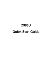Zte Z986U Quick Start Manual