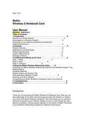 Belkin F5D7010v7 User Manual