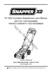 Snapper SXD19SSWM82 Owner's Manual