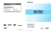 Sony SXRD KDS-R60XBR2 Operating Instructions Manual