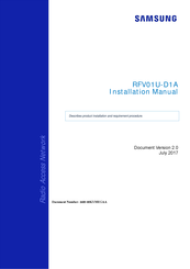 Samsung RFV01U-D1A Installation Manual