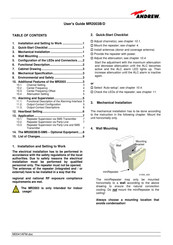 Andrew MP2003D User Manual