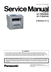 Panasonic UF-8100 Service Manual
