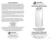 Guardian AC4625 Series Use & Care Instructions Manual