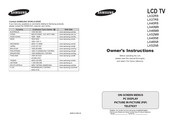 Samsung LA40N8 Owner's Instructions Manual