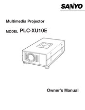 Sanyo PLC-XU10E Owner's Manual