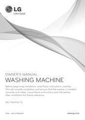 LG WD-1406FD7 Owner's Manual