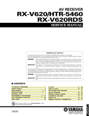 Yamaha RX-V620RDS Service Manual