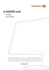 ViewSonic VA2459-SMH User Manual