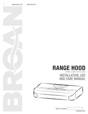 Broan CLSC2 Series Installation Use And Care Manual