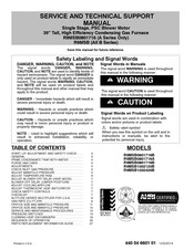 International comfort products R9MSB0601716B Service And Technical Support Manual