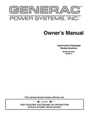Generac Power Systems 004991-0 Owner's Manual