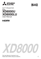Mitsubishi DLP XD8000U User Manual