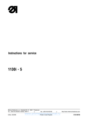Dürkopp Adler 1130i-5 Instructions For Service Manual