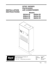Bard QTEC Q42A1D Series Installation Instructions Manual