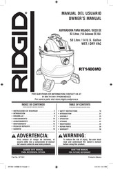 RIDGID RT1400M0 Owner's Manual