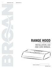 Broan BCDF Series Installation Use And Care Manual