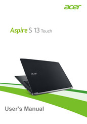 Acer Aspire S 13 Touch User Manual