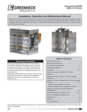 Greenheck AMD TD Series Installation, Operation And Maintenance Manual