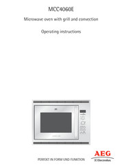 Electrolux MCC4060E Operating Instructions Manual